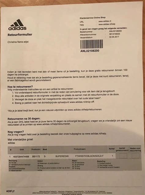 adidas retour afleverpunt|adidas retourzending gratis.